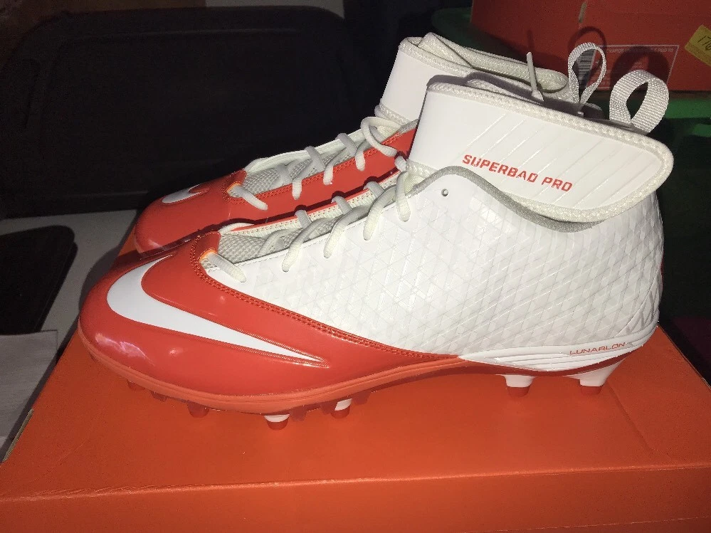 DS Lunar Super Pro TD White Orange Football Cleats Size 16 | eBay