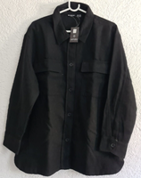 Damen - Bluse, Hemdbluse, Freizeithemd, Schwarz, GrößE M