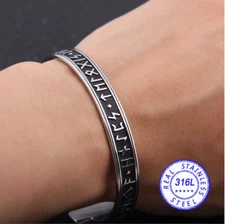 Rune Viking Bracelet - 316L Steel | Norse Armring | Nordic Torc | Viking Jewelry