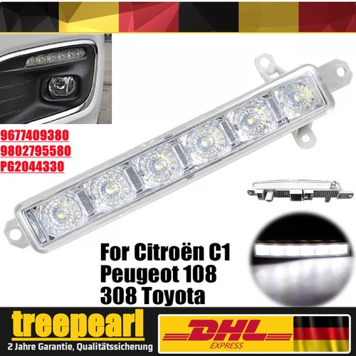 LED Tagfahrlicht Links/Rechts Für Citroen C1 /C3 Peugeot 107 108 308 Toyota Aygo - Bild 22 von 22