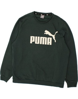 Puma Herren Graphic Sweatshirt Pullover XL Grün Baumwolle QS05