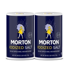 Morton Iodized Salt, All-Purpose, 26 oz , 2-Pack - 26 Ounce Pack of 2 