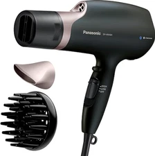 Panasonic Nanoe Salon Hair Dryer with Quick-Dry Oscillating Nozzle, Black/Pink