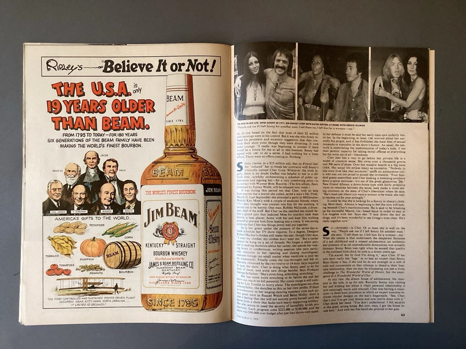 Cher Time Magazine March 17, 1975 Cover Photo - Glad Rags To Riches EX - Image 4 of 4