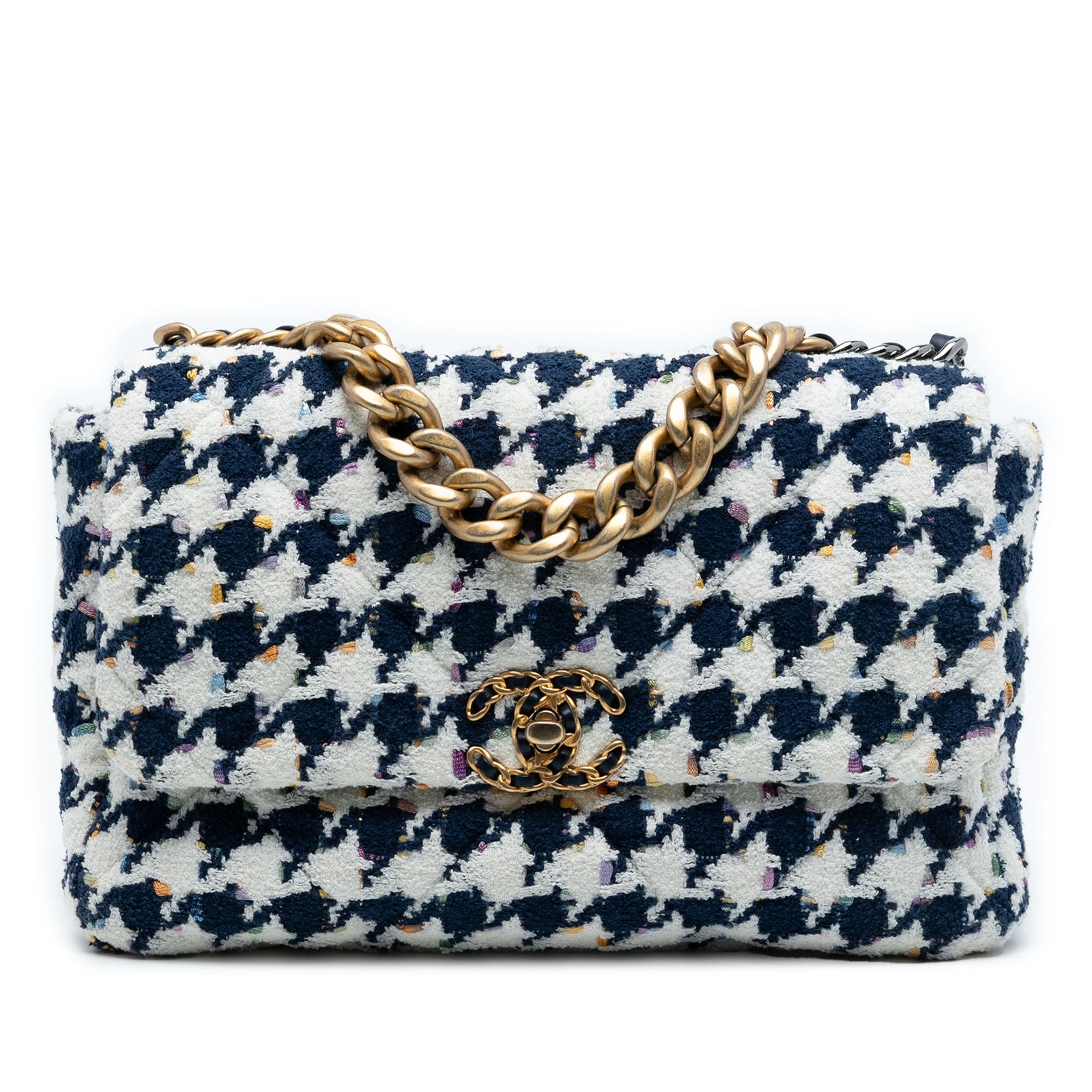 Authenticated Chanel Large Houndstooth Tweed 19 F… - image 1