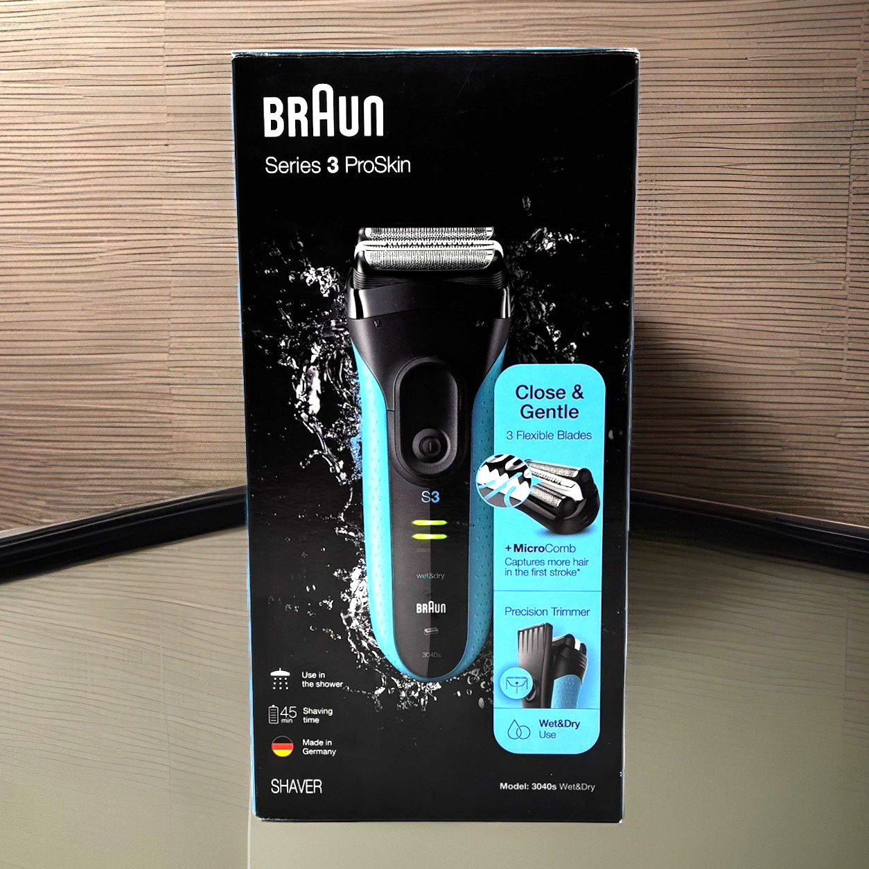 Braun Series 3 Pro Skin 3040s Electric Shaver Wet/Dry Rechargeable *CLEAN* EUC