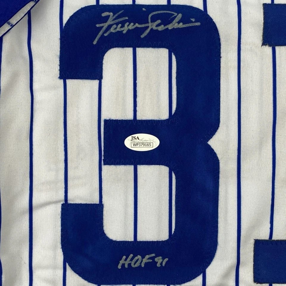 Autographed/Signed FERGIE JENKINS HOF Chicago Pinstripe Baseball Jersey JSA COA - Image 3 of 4