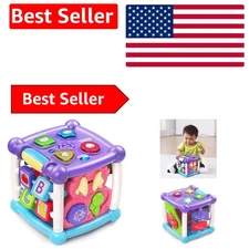 Interactive Toddler Activity Cube - Purple, 14 Learning Features for 6M-3Y
