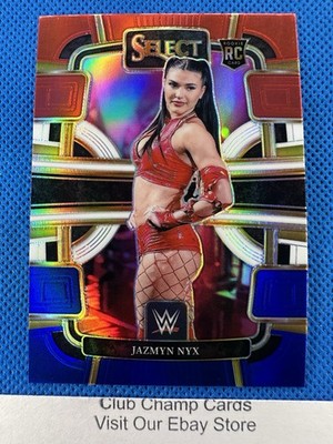 2024 #97 Jazmyn Nyx Panini Select WWE Concourse Red & Blue Prizm RC