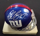 PLAXICO BURRESS AUTOGRAPH FOOTBALL RIDDELL MINI HELMET NEW YORK GIANTS L@@K
