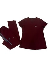 Figs Women s Scrubs Burgundy Set Sz XXS