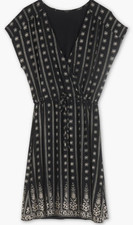 Lucky brand sleeveless Black & White patterned minidress S/P