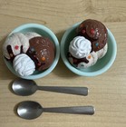 American Girl Pizza Party Set Pizza Ice Cream Plates Bowls Spoons Sodas — photo 8