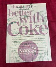 1960s Coca-Cola Things Go Better With Coke Decalcomania Chicago IL Decal NOS