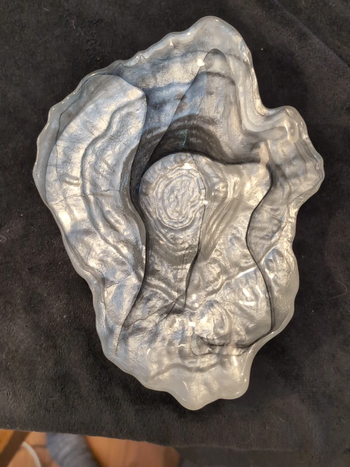 Juego de 3 platos colgantes Akcam turcos iridiscentes soplados a mano concha de ostra Foto 2 de 4