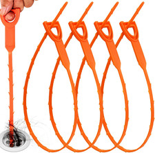 Drain Snake Drain Clog Remover Tool 4 Pack 20 Inch Flexible Hair Removal for Sin