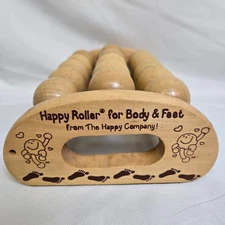 Happy Roller Massager for Body & Feet from the Happy Company, Wooden