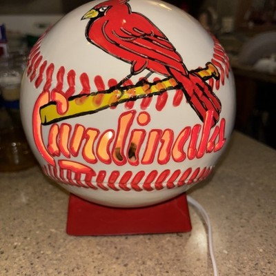 Rare Stl Cardinals Ceramic Lamp