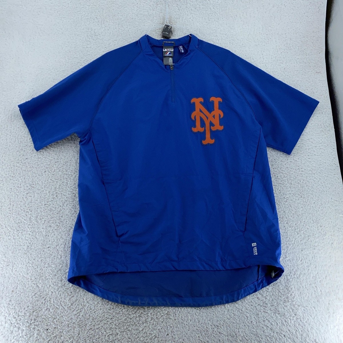 New York Mets Majestic Cool Base Jersey Shirt Mens XL Blue MLB