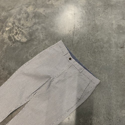 Bonobos Seersucker Chino Pants 33x30 White Grey Slim Fit Preppy Straight Mens - Picture 2 of 14