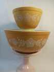 Vintage Pyrex Butterfly Gold Mixing Bowls 401 & 403