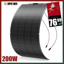 200W 12V Flexible Solar Panel Mono Portable Power Camping Home RV Battery Charge