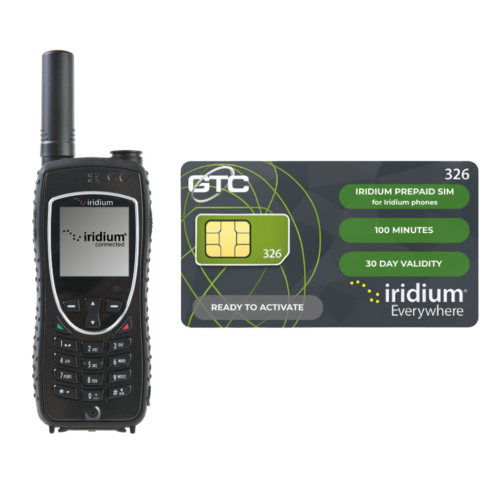 Iridium 9575 Extreme Satellite Phone with Prepaid Sim (100 Minutes / 30 Days)