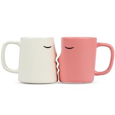 Kissing Couple Mug Set, Wedding present for Couples, Engagement Gift, Valenti...