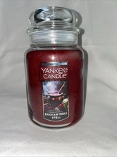 ☆☆ENCHANTRESS SPELL☆☆LARGE YANKEE CANDLE JAR☆☆HALLOWEEN SCENT PATHCOULI 22 Oz