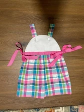 New Kelly Kids Toddler Plaid Romper w/Ribbons, Size 2 Perfect for Initials