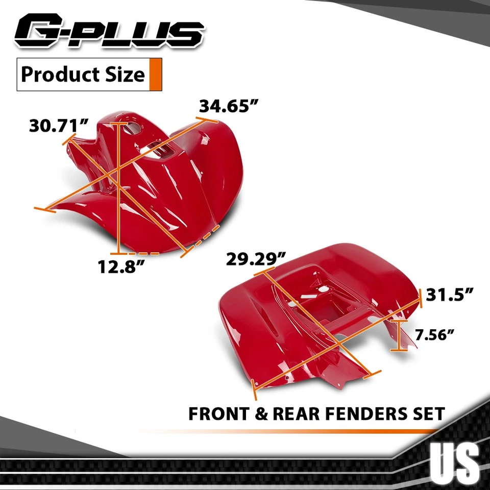 Juego guardabarros delanteros + traseros plástico ABS rojo apto para Honda Sportrax 90 TRX90 1993-2005 Foto 4 de 4