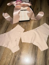 2 PAIR VS  Co Victoria Secret No-Show Cheekster/Tanga Panties SMALL 83 Cotton