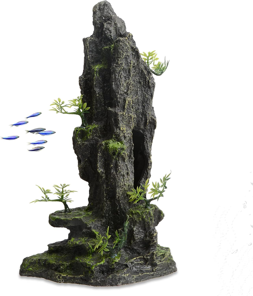Aquarium Dekoration – Künstlicher Baumstamm Aus Harz, 24x8x17 Cm, Als Versteckhöhle Und Unterwasserlandschaft, Für Süß- Und Salzwasser