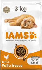 Cibo Secco per Gattini Con Ricco Di Pollo Fresco Da 1-12 Mesi, 3 Kg