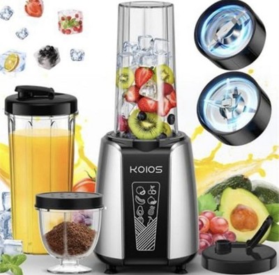 KOIOS BL309B 900W Personal Blender Smoothie Set w/ 2 Cups & Lids