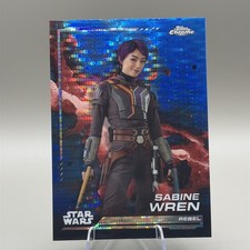 2024 Topps Chrome Star Wars Blue Blaster Pulsar Refractor 3 Sabine Wren