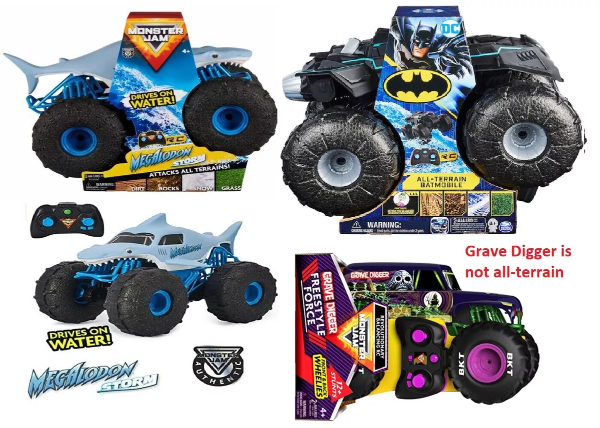 Monster Jam Monster Trucks in the Mud Car Wash Video for Children