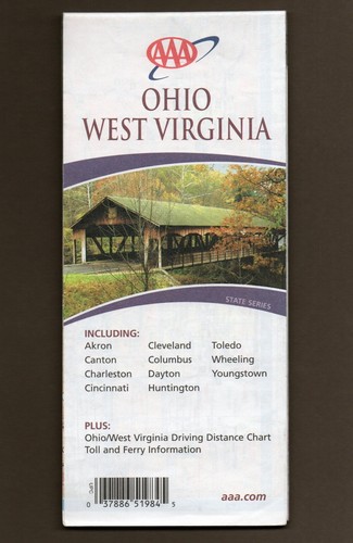 2006 Ohio & West Virginia Road Map, Triple AAA, Great Condition