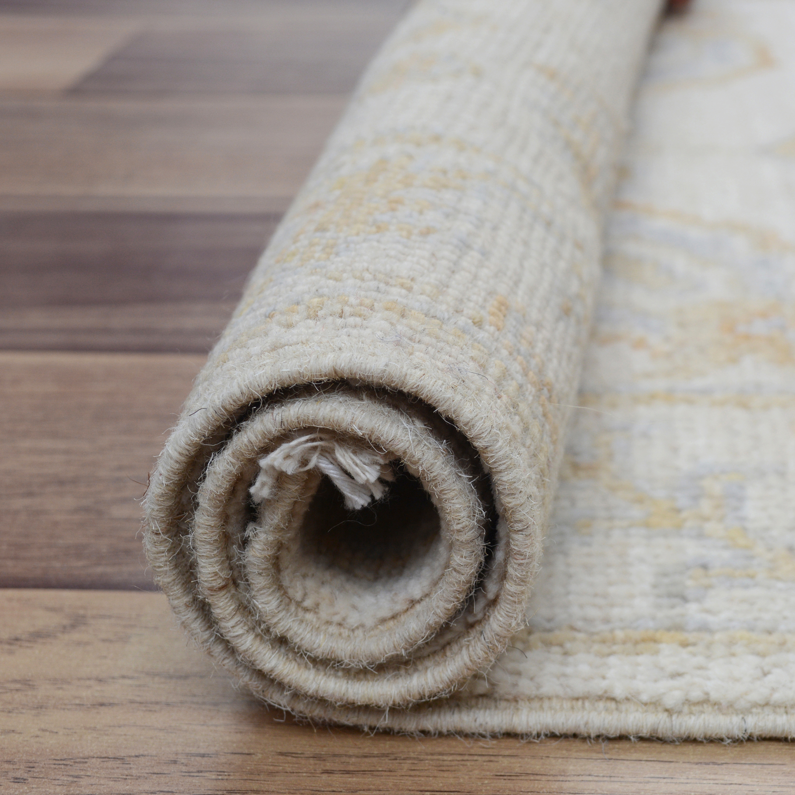 Turkish Ivory Wool Oushak Handmade Accent Rug 2x3 Floral Oriental Foyer