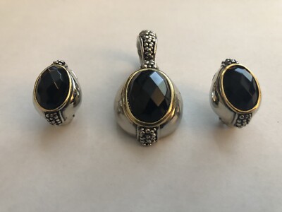 アクセサリー VINTAGE EARRING ONYX? Vintage Black Onyx and Diamond Drop Earrings