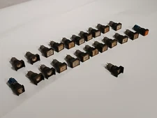 Lot of 23 EAO and Rafi Illuminated Push Button Switches 12V & 60V, as shown