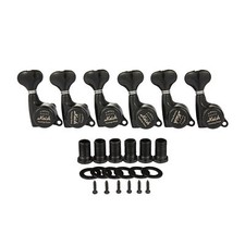 KAISH 18:1 Guitar Locking Tuners Machine Heads Locking Guitar Tuning Keys Black