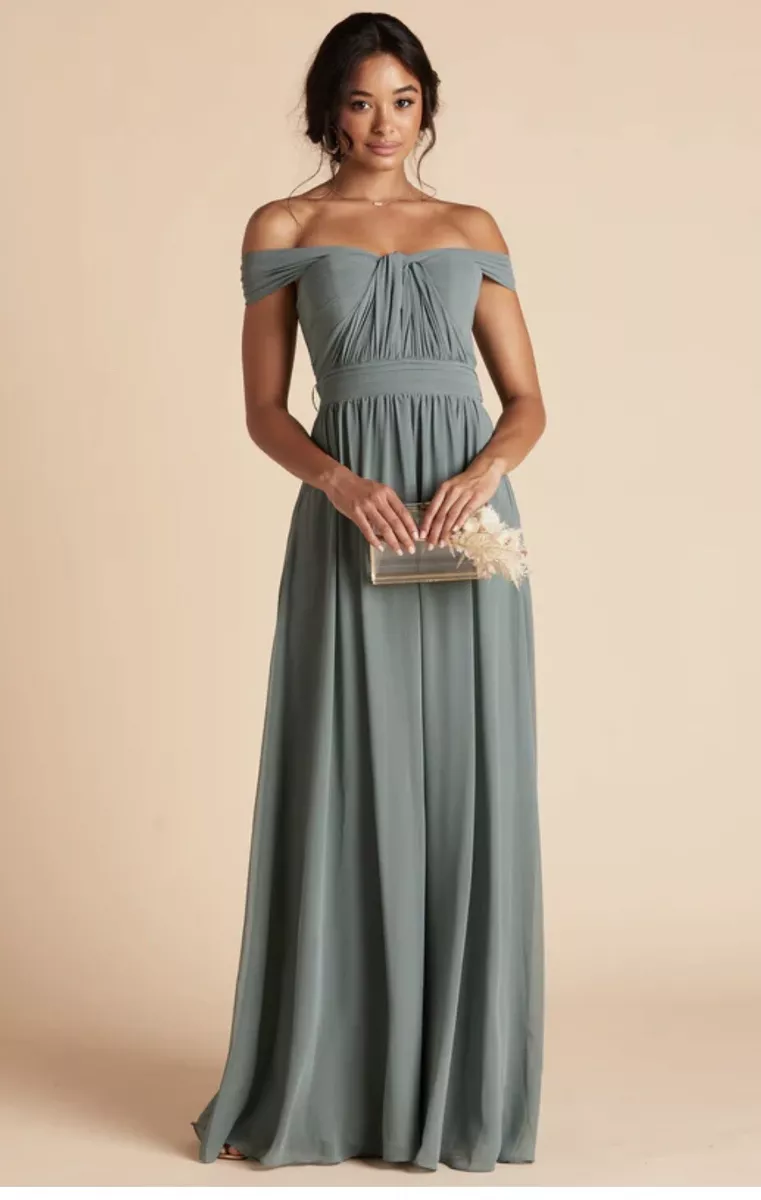 Grey bird bridesmaid clearance dresses
