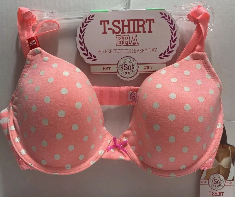 Camiseta Sujetador 36B Conjunto De 2 SO Auténtico American Heritage Foto 2 de 3