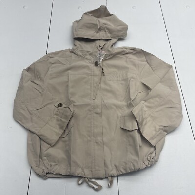 Mine Beige Crowd Pleaser Utility Jacket Women s Size Large New