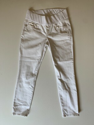 NWT GAP True Skinny Crop Maternity Jeans Size (29/ Regular) White Stretch 