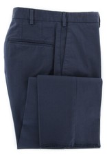 Incotex Navy Blue Solid Pants - Slim - IN-S0W030-S6398-822 