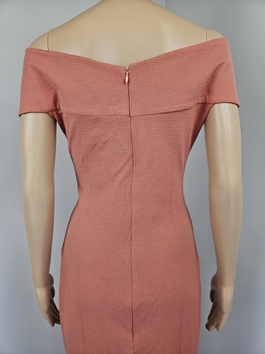 Dress The Population Womens Dress Large Terra Cotta Off The Shoulder Claudette - Picture 5 of 11