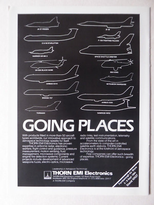 9/1984 PUB THORN EMI ELECTRONICS NIMROD MR2 AIRBUS SPACE SHUTTLE ORIGINAL ANZEIGE