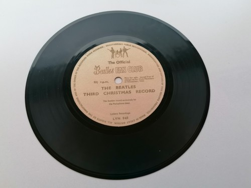 BEATLES UK 1965 FAN CLUB CHRISTMAS RECORD 1965 WITH INSERT - Picture 7 of 13